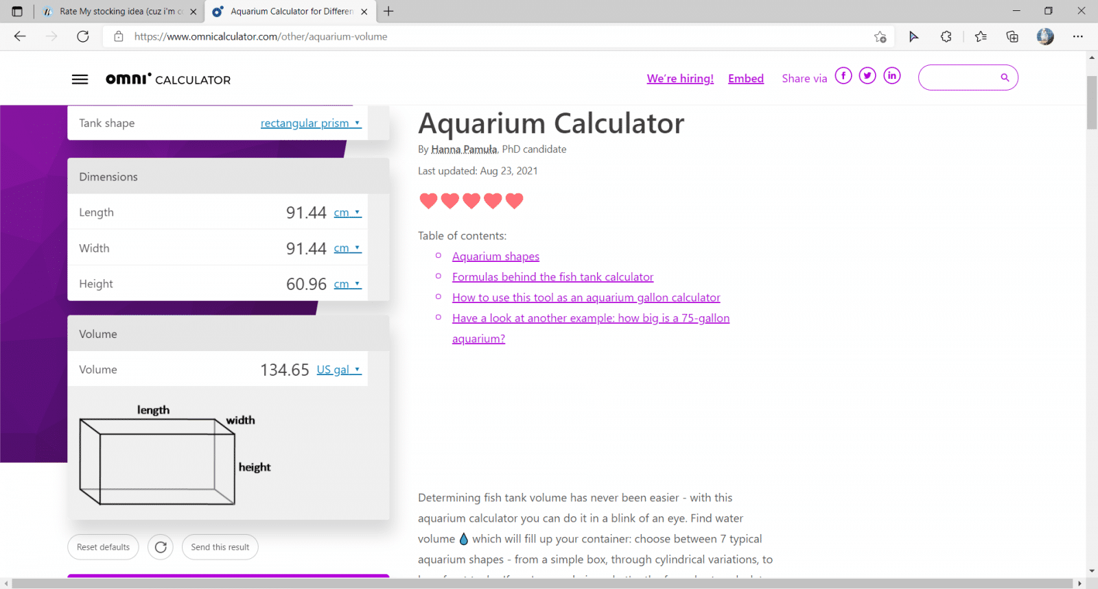 Aquarium Calculator for Different Tank Shapes and 1 more page - Personal - Microsoft​ Edge 25_...png