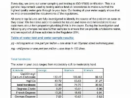 Water chemistry