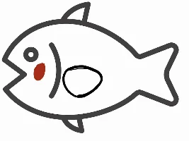 Red dot on young and baby lampeyes