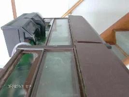 Broken Glass Bracer Bar On 36x18hx12d Tank