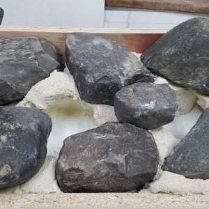 Put rocks on support structure.jpg