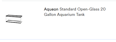 Aqueon Standard Open-Glass 20 Gallon Aquarium Tank